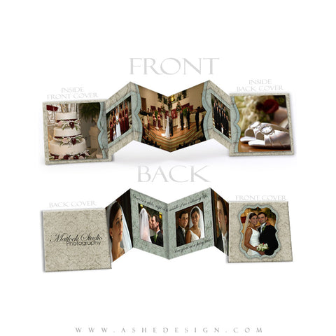 Photo Book Design Template (3x3 Accordion Mini) - Sweet Romance