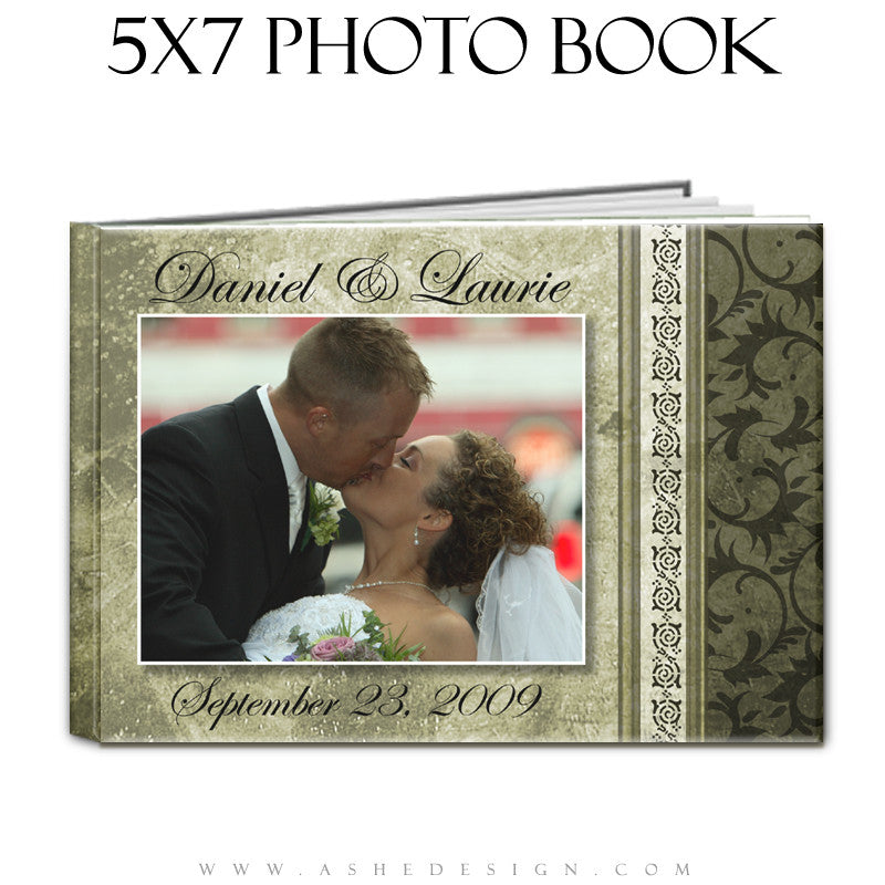 Photo Book Templates 5x7 | Elegant Brushed Grunge cover