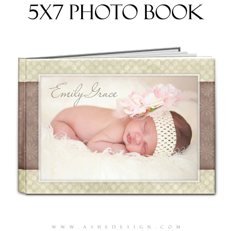 Baby Girl Photo Book Template (5x7) - Emily Grace