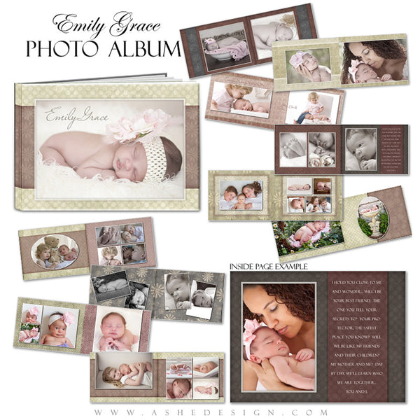 Baby Girl Photo Book Template (5x7) - Emily Grace