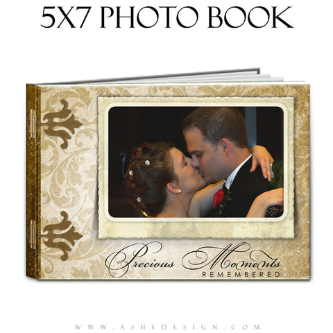 Wedding Photo Book Template (5x7) - Gold Leaf