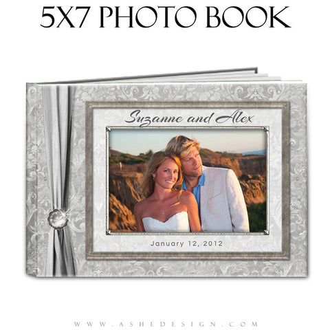 Ashe Design | Wedding Guest Book 5x7 | White Wedding cover
