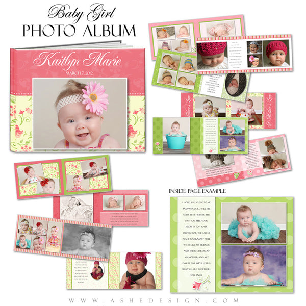 Photo Book Design Template (8.5x11) - Baby Girl