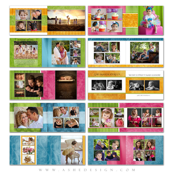 Photo Book Template (8.5x11) - Spring Fling