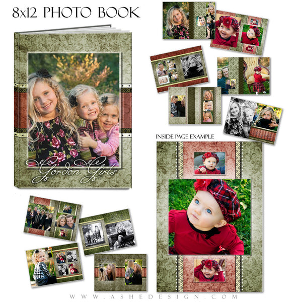 Photo Book Templates 8x12 | Christmas Keepsake pages