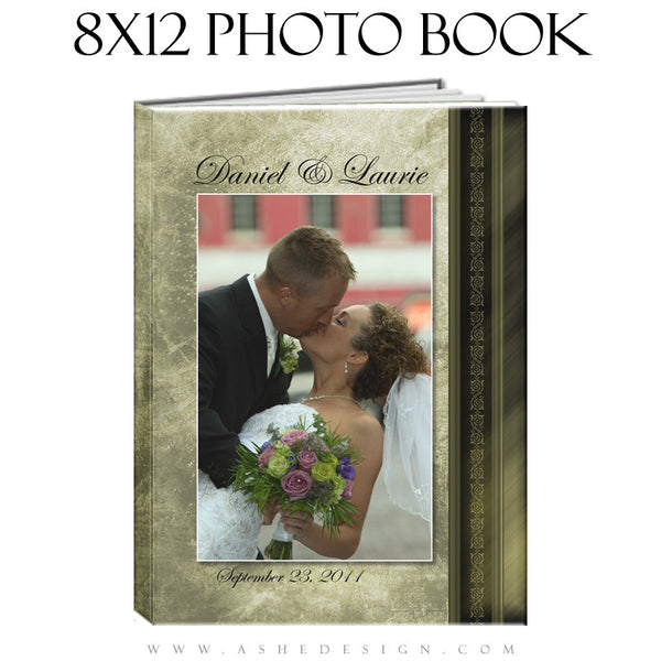 Photo Book Templates 8x12 | Elegant Brushed Grunge cover