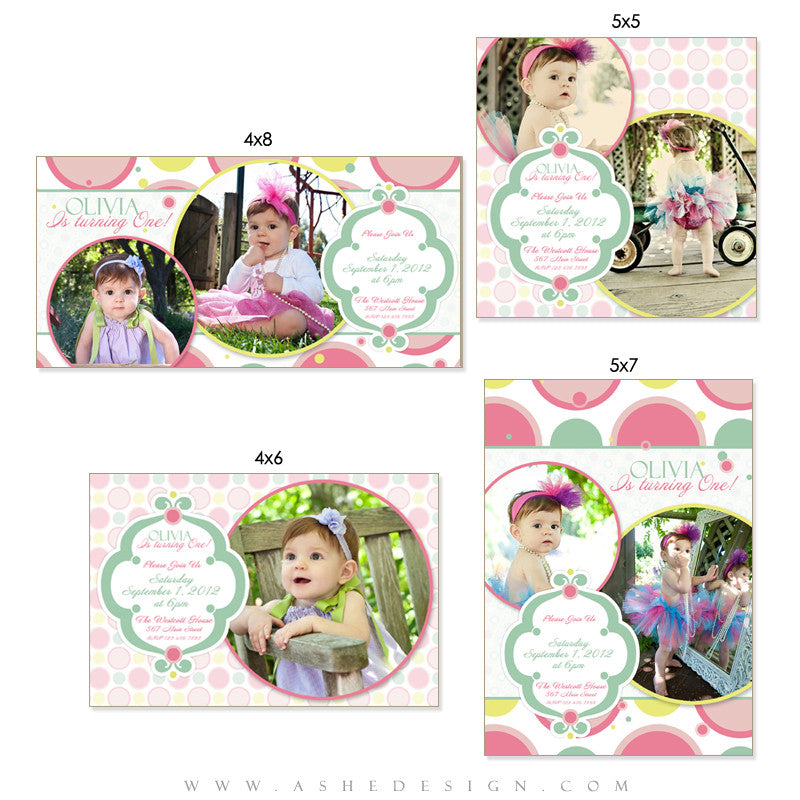 Photo Card Design Set - Bubble Gum Pink
