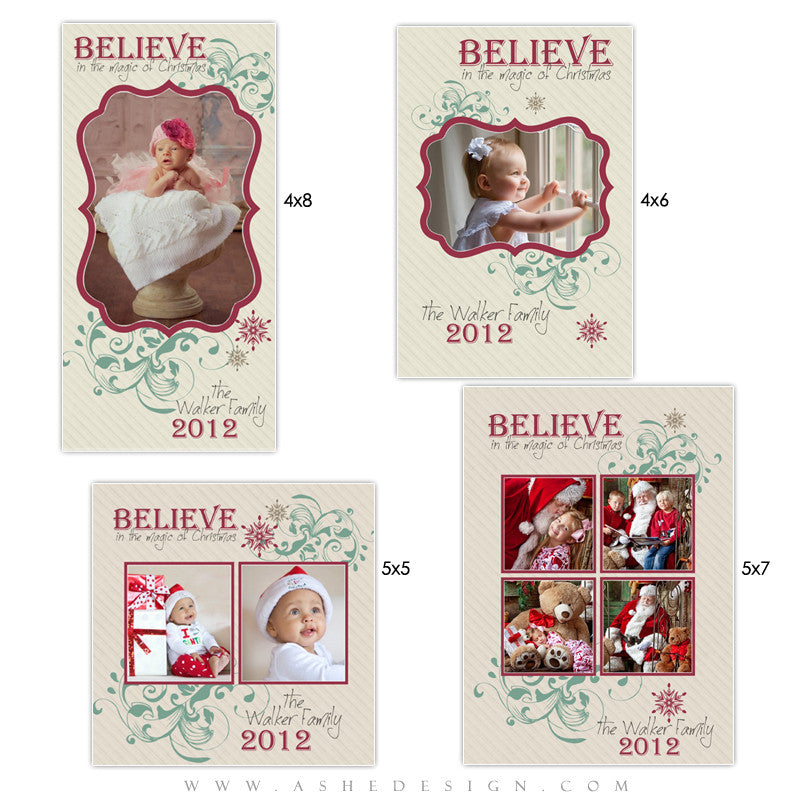 Photo Card Design Set - Christmas Magic