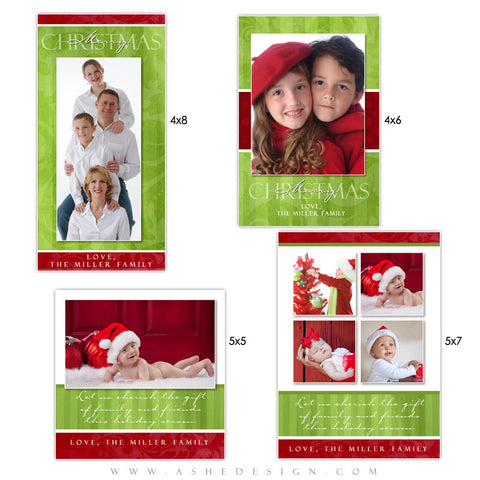Christmas Photo Card Set - Merry & Bright