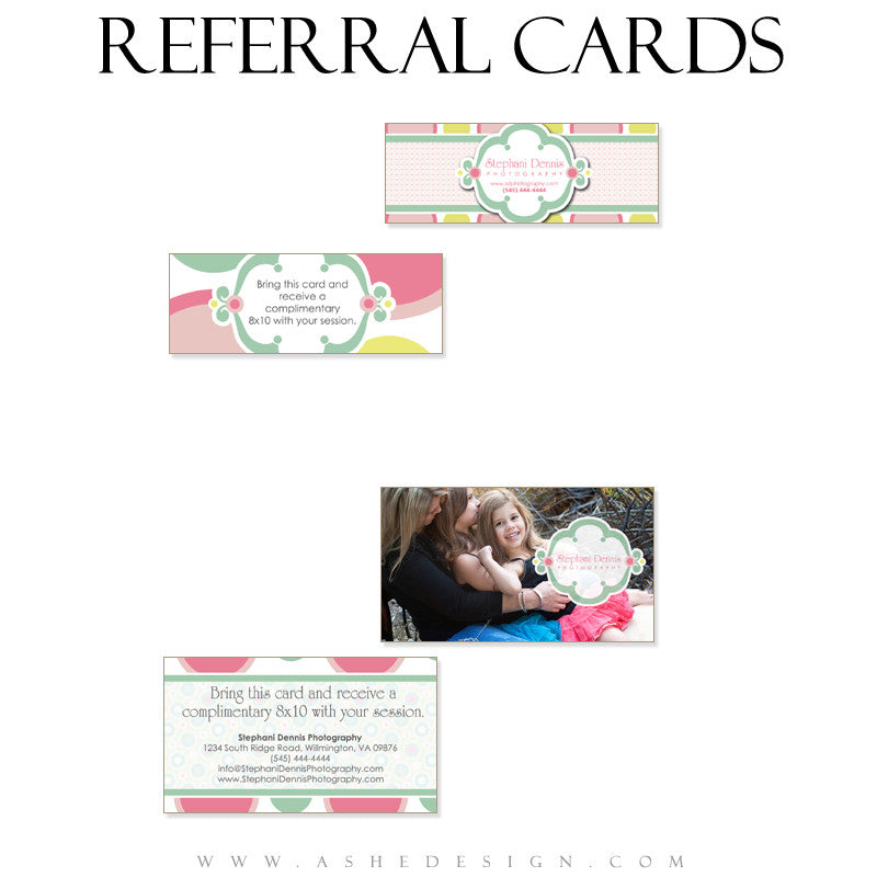Referral Card Designs - Bubble Gum