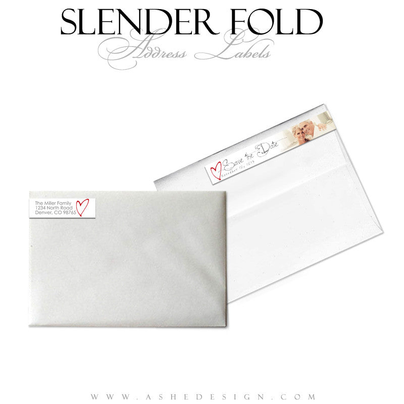 Slender Fold Address Label Designs - Cross My Heart