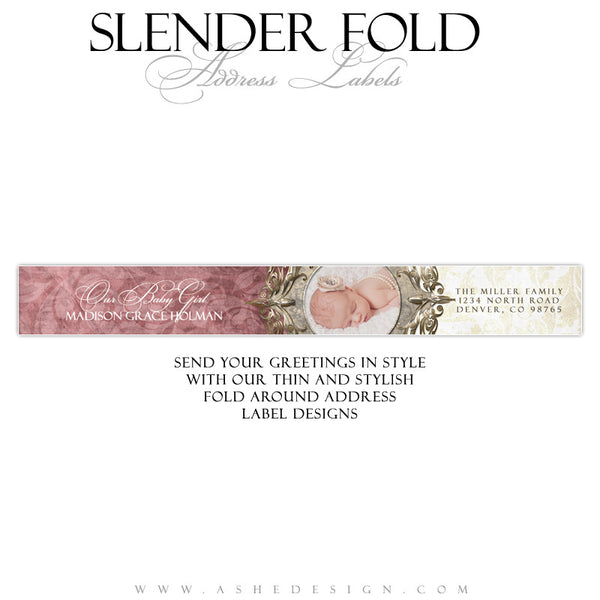 Slender Fold Address Label Designs - Madison Grace