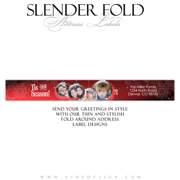 Slender Fold Address Label Designs - Ornamental