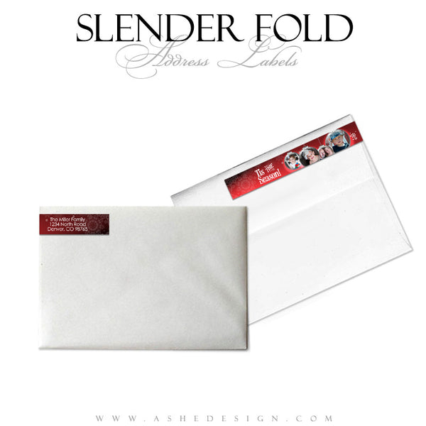 Slender Fold Address Label Designs - Ornamental