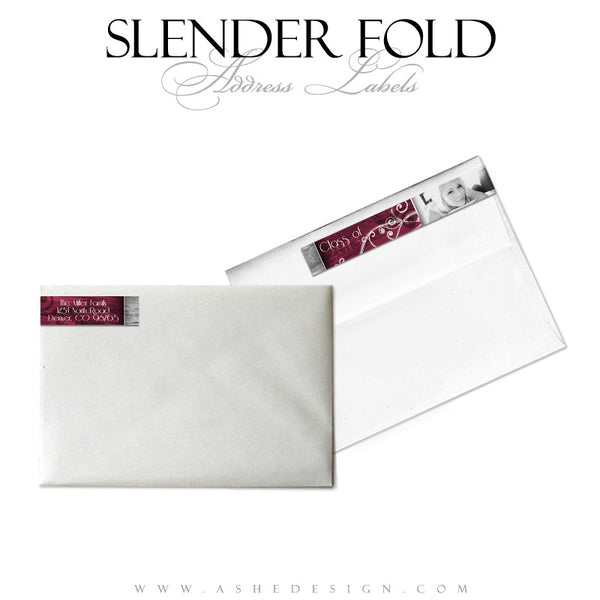 Slender Fold Address Label Designs - Steel Magnolia