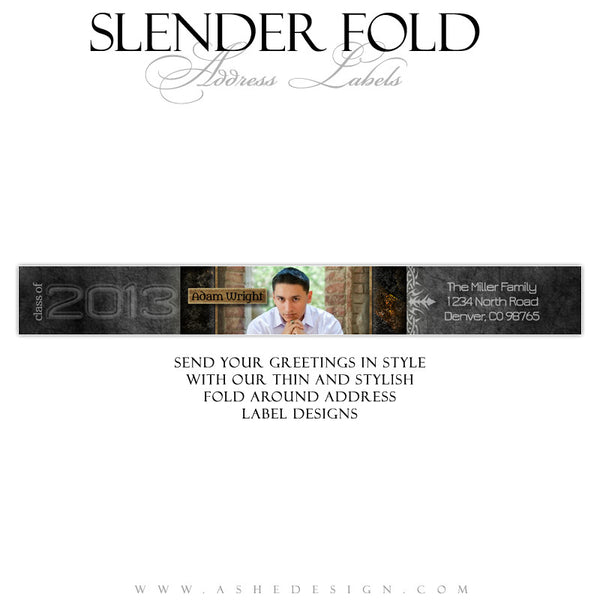 Slender Fold Address Label Designs - Tattooed