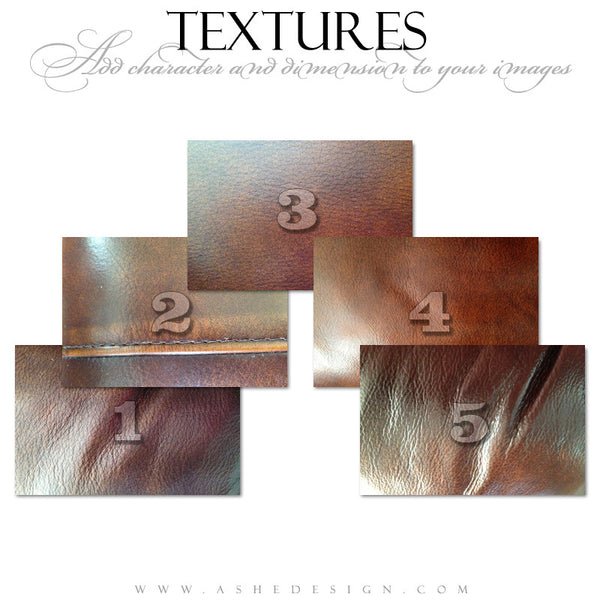 Ashe Design | Leather Texture Overlays