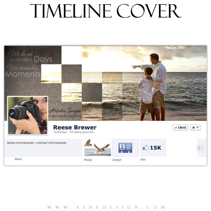 Facebook Timeline Cover - Checkerboard