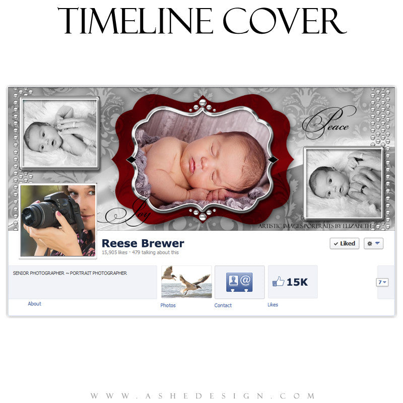 Timeline Cover Design - Christmas Bling