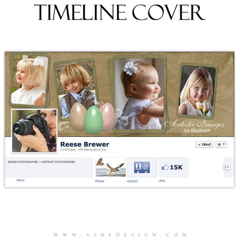 Timeline Cover Design - Colored Eggs