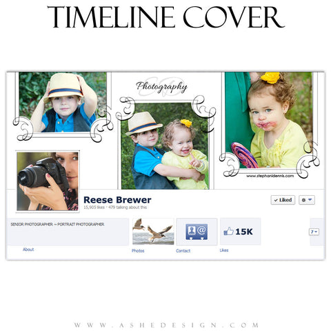 Timeline Cover Design - Elegant Swirls