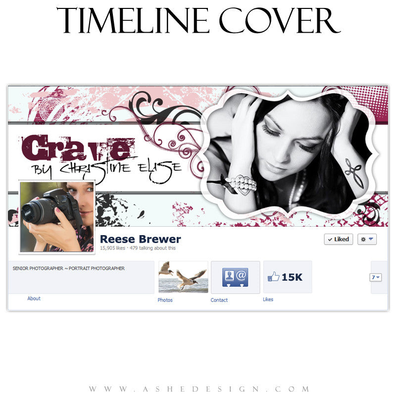 Timeline Cover Design - Halftone Her