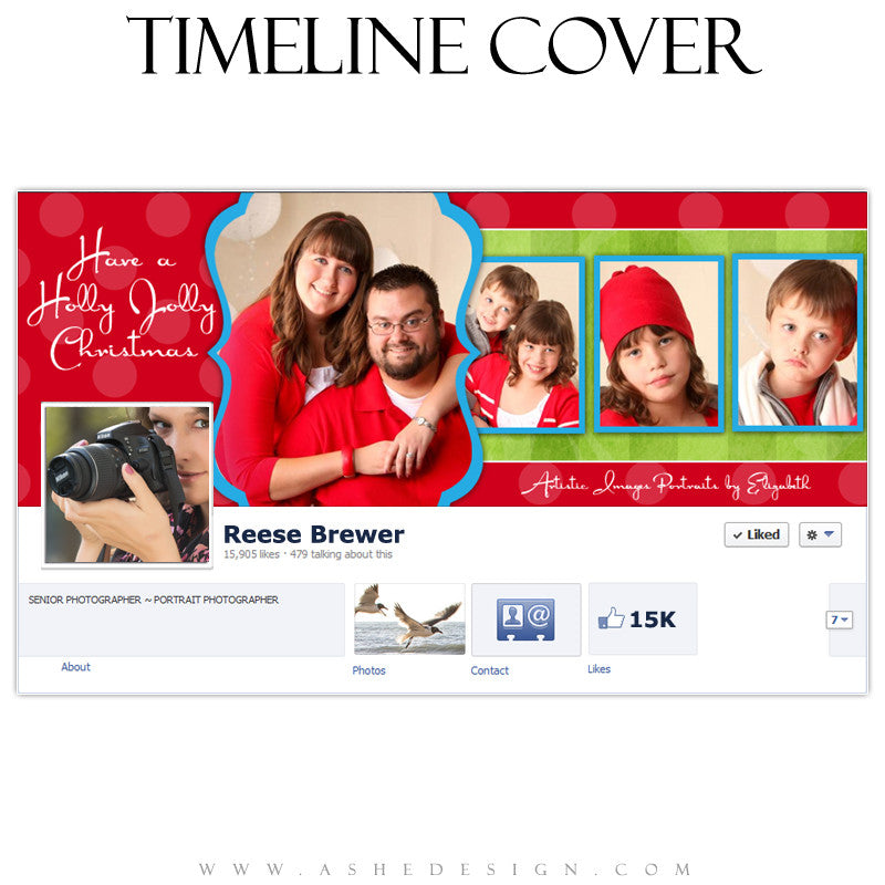Timeline Cover Design - Holly Jolly Christmas