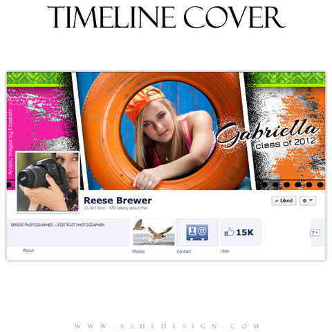 Timeline Cover Design - Neon