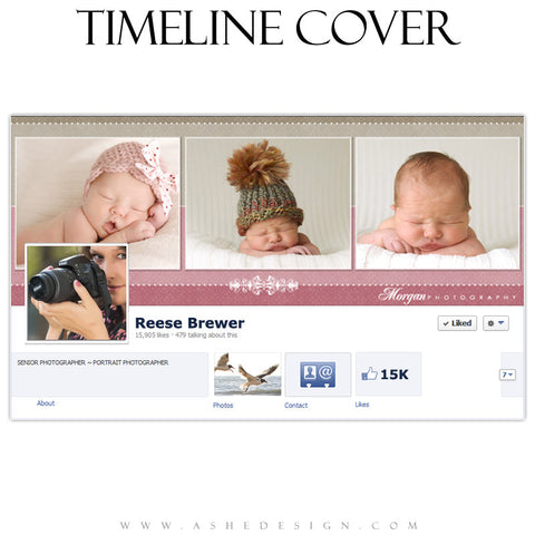 Timeline Cover Design - Raspberry Cream