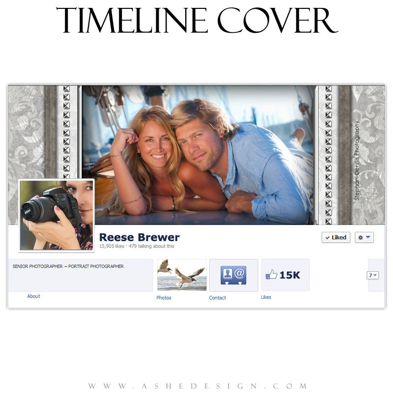 Timeline Cover Design - White Wedding