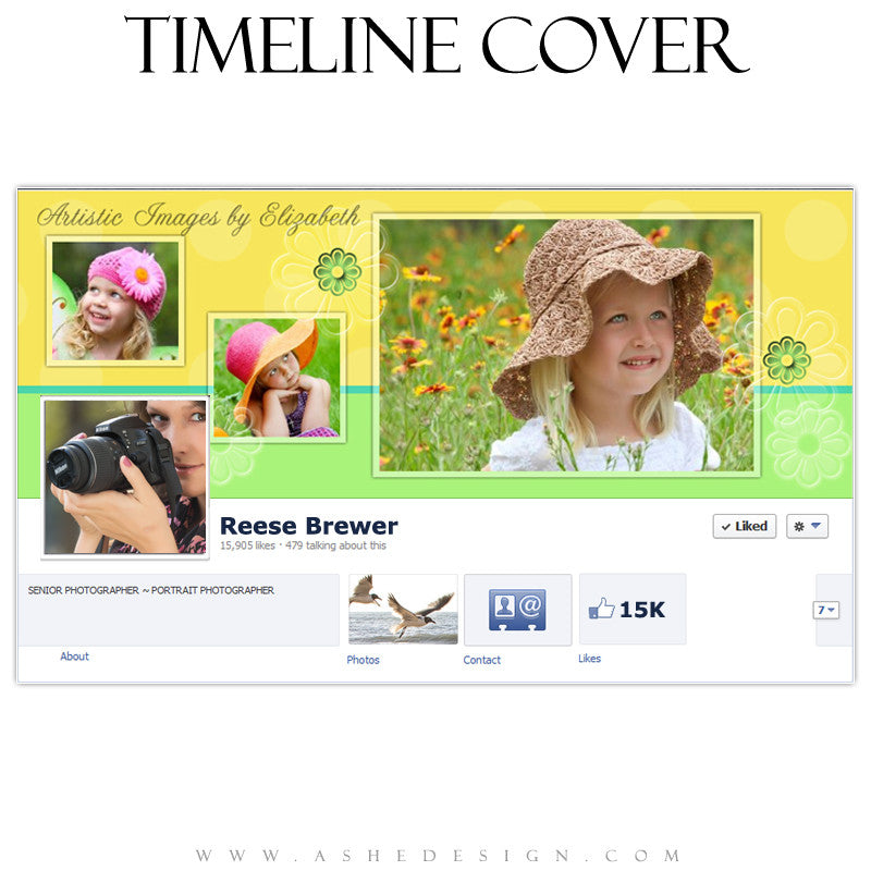Timeline Cover Design - Yellow Daisy