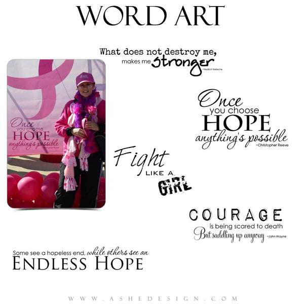 Word Art Collection - Breast Cancer Awareness