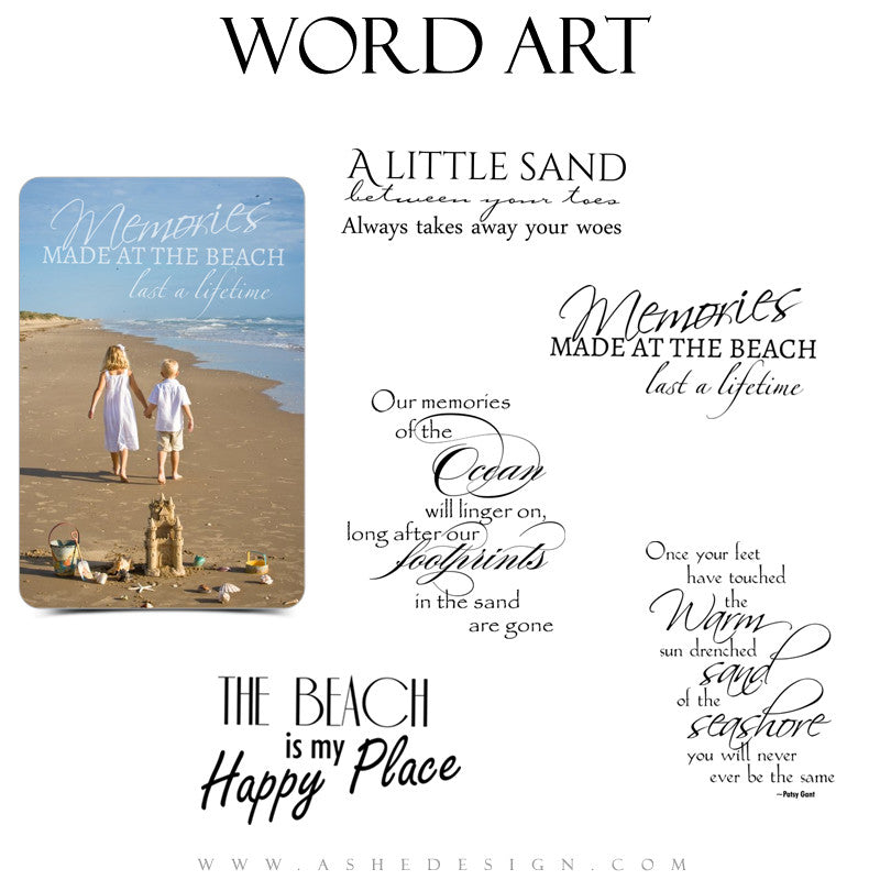 Beach Word Art Quotes - By The Seashore