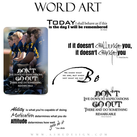 Sports Word Art Collection - Challenge