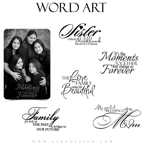 Inspirational Word Art Quotes - Family Ties