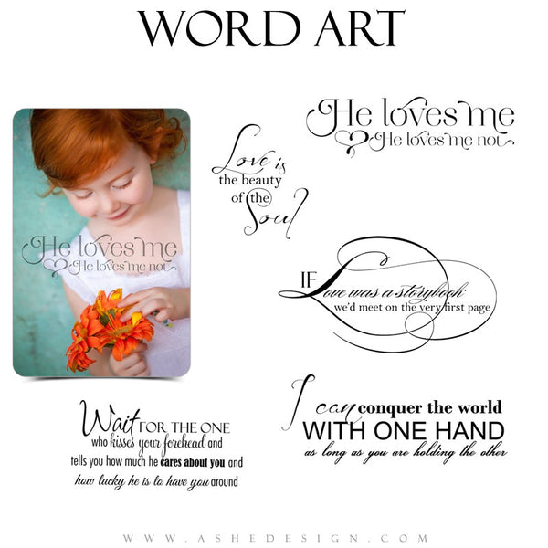 Love Word Art Quotes - He Loves Me