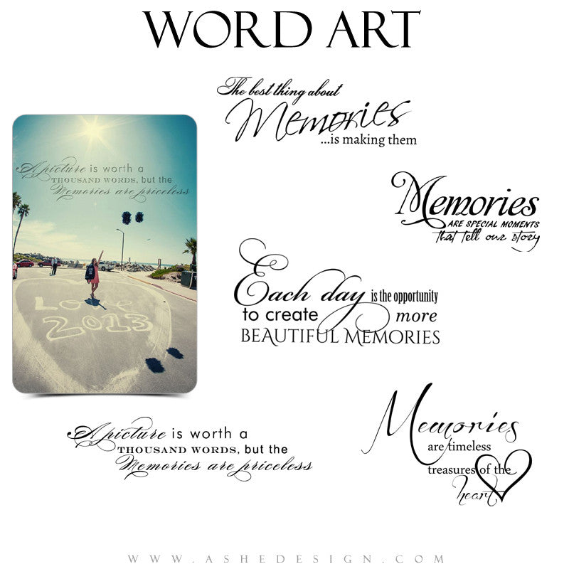 Inspirational Word Art Quotes - Memories