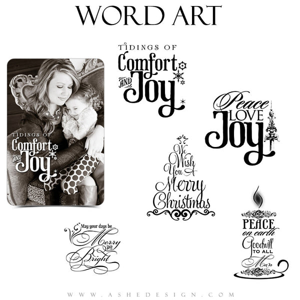 Word Art Collection - Merry Christmas