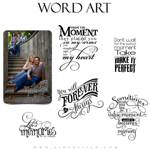 Inspirational Word Art Quotes - Moments Become Memories