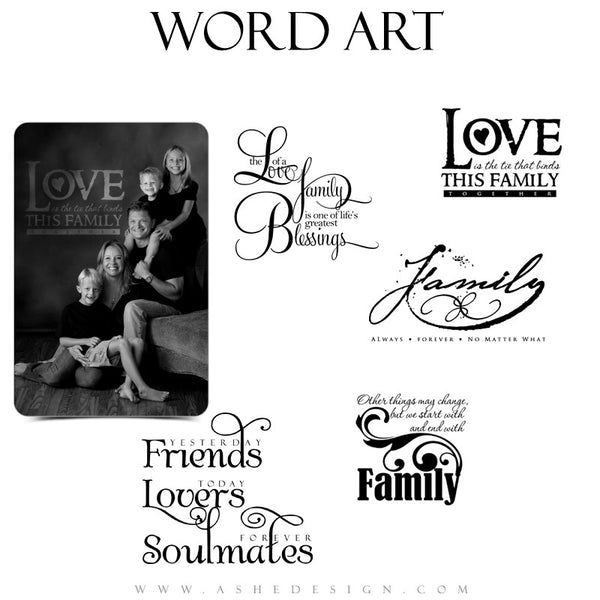 Love Word Art Quotes - My Family