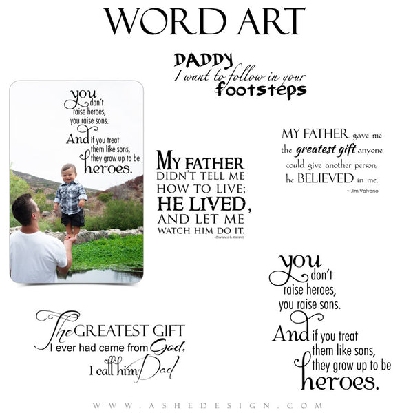 Family Word Art Quotes - My Father
