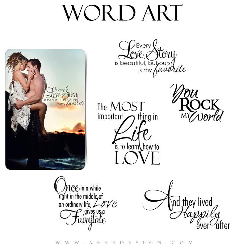Wedding Word Art Quotes - My Love
