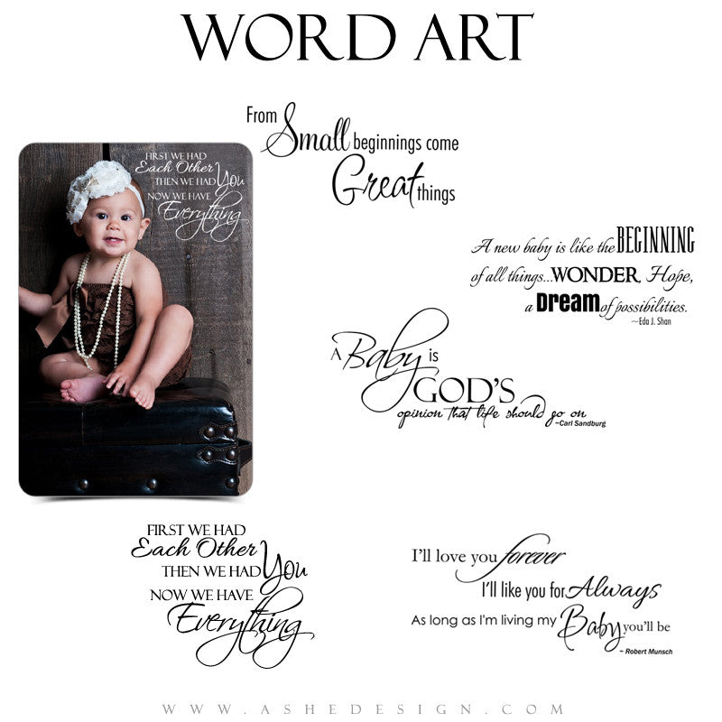 Newborn Word Art Quotes - Oh Baby