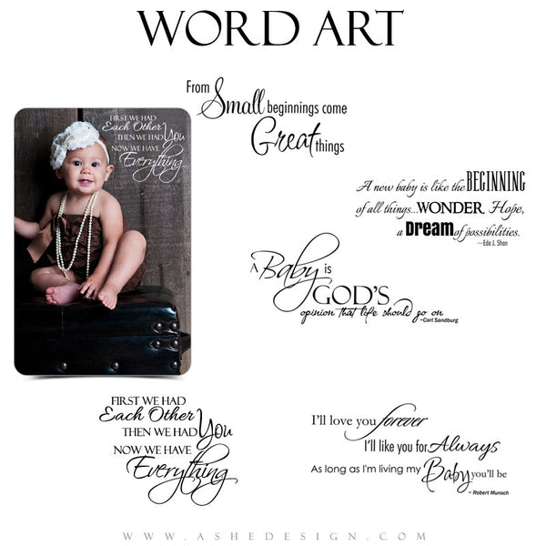 Newborn Word Art Quotes - Oh Baby