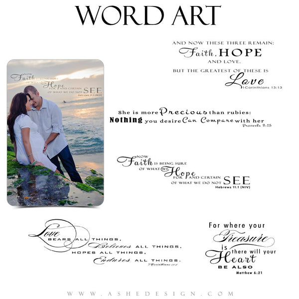 Religious Word Art Collection - Scriptures