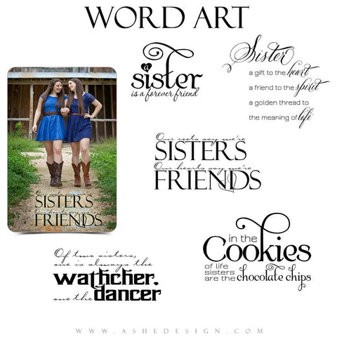 Family Word Art Quotes - Sister Friend