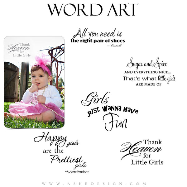 Girls Word Art Quotes - Sugar & Spice