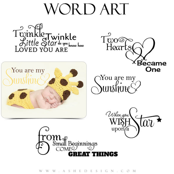 Newborn Word Art Quotes - You Are My Sunshine