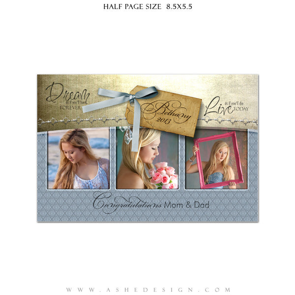 Spring Rain Yearbook Templates for Photographers