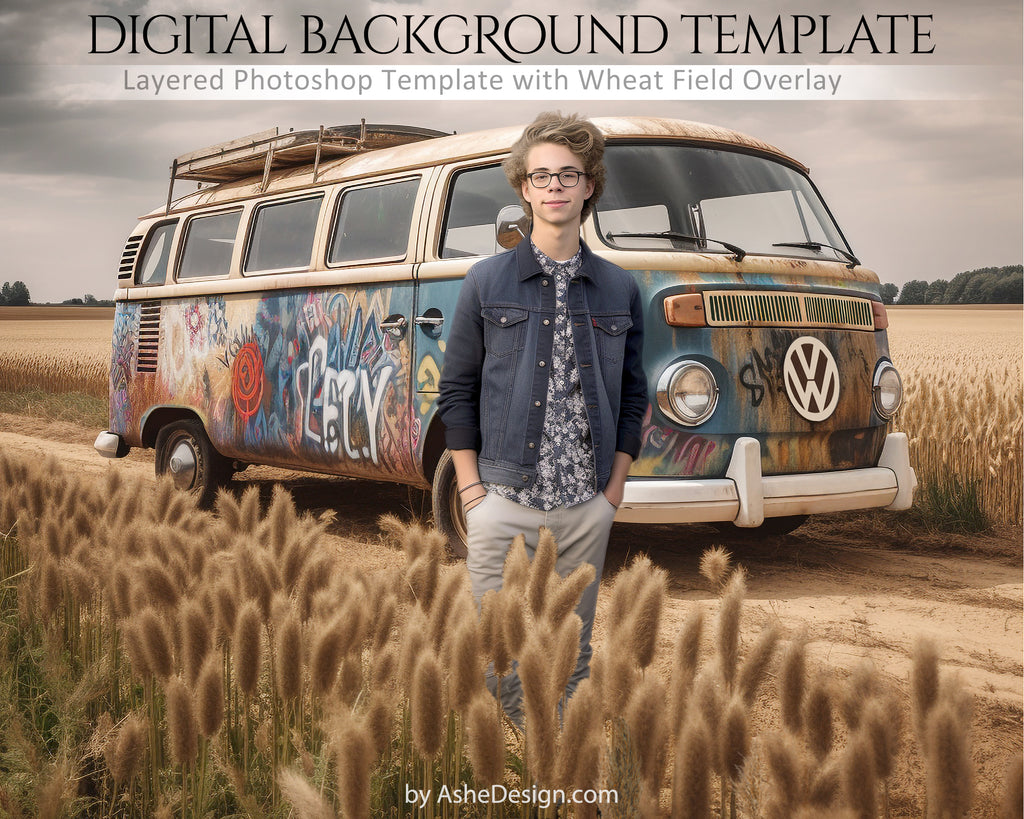 Ashe Design | Digitally Mastered Photography Backdrops | VW Bus – AsheDesign free-printable-classic-car-stencils